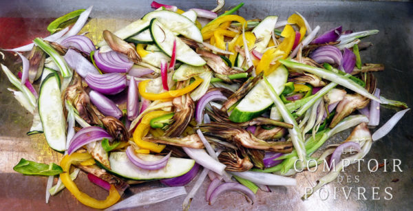 Plancha de légumes de saison