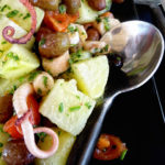 Salade de pomme de terre poulpe et olives