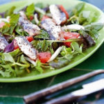 Sardines marinées, pastèque et poivre long rouge