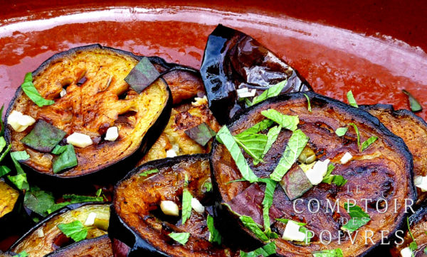 Aubergines au vinaigre de Moscatel