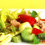 Céleri et fraises en salade