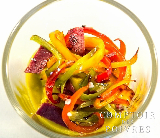 Crème de courge, magret fumé